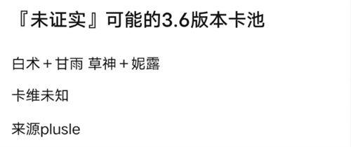 原神最新卡池爆料消息 第2张 原神最新卡池爆料消息 第2张